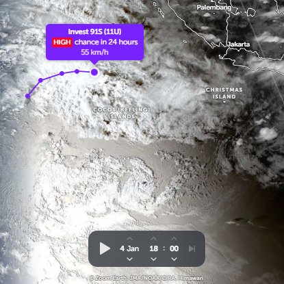 zakiberkata's tweet image. PATAH TUMBUH, HILANG BERGANTI.
Bibit siklon 91S berpeluang menguat dalam 24 jam kedepan.