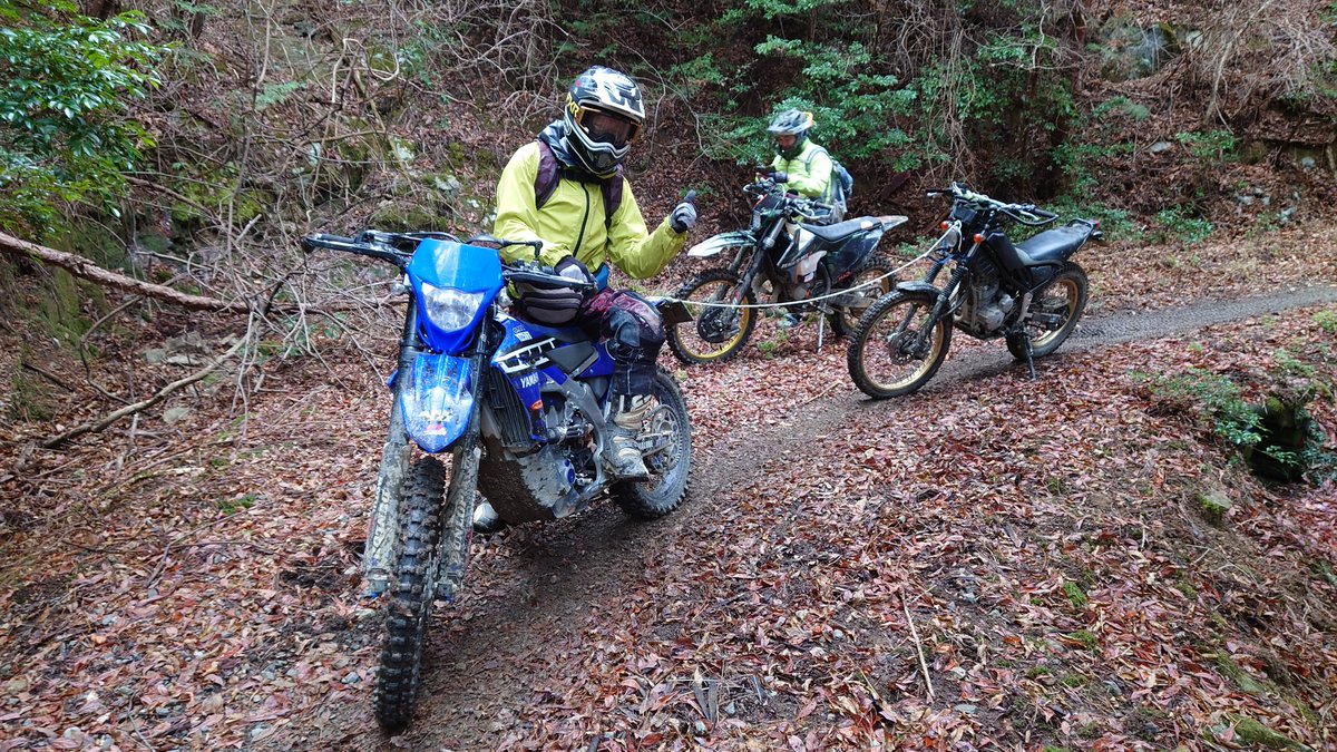 Cat_parallel's tweet image. 今日の林道
・ジャンプスターターカーニバル
・トリッカーのシート外れる
・大型にサイドスタンドはいらない
・初めての牽引で引っ張られる
・難易度高い林道を攻める
・1回転