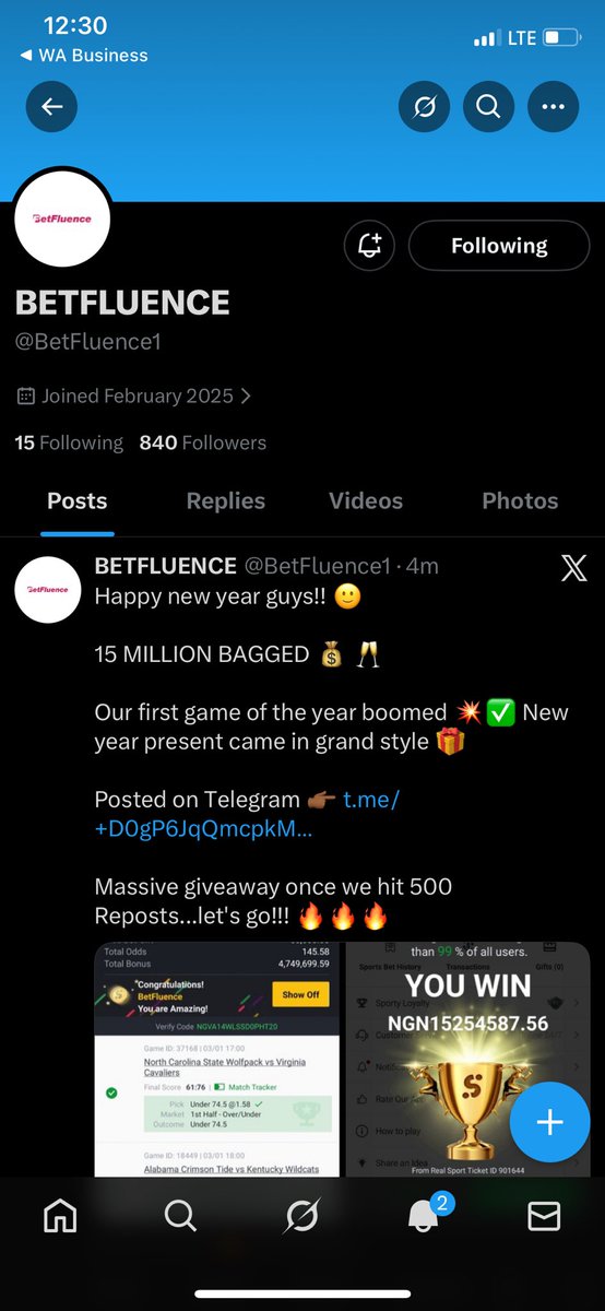 AGWAZA2's tweet photo. @officialmoore7 @BetFluence1 Make I try again as always
Happy Sunday https://t.co/bweUqbRrGd