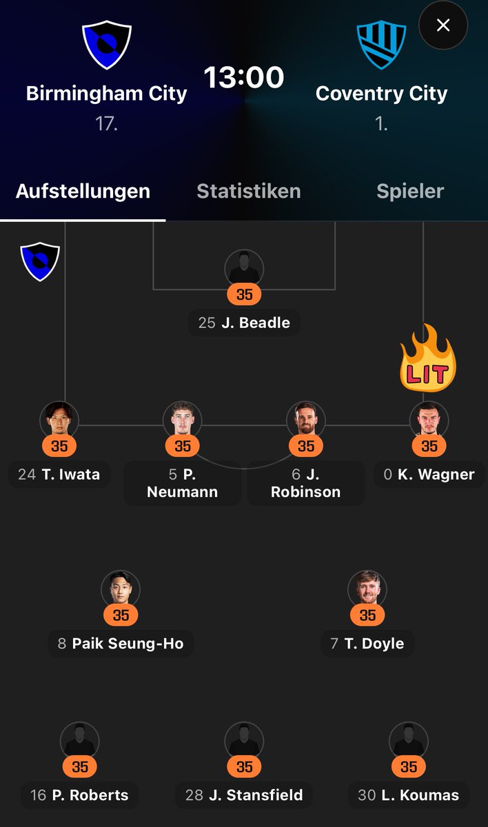 First start for Kai Wagner at Birmingham 🔥
💯 incoming? 

#sorare