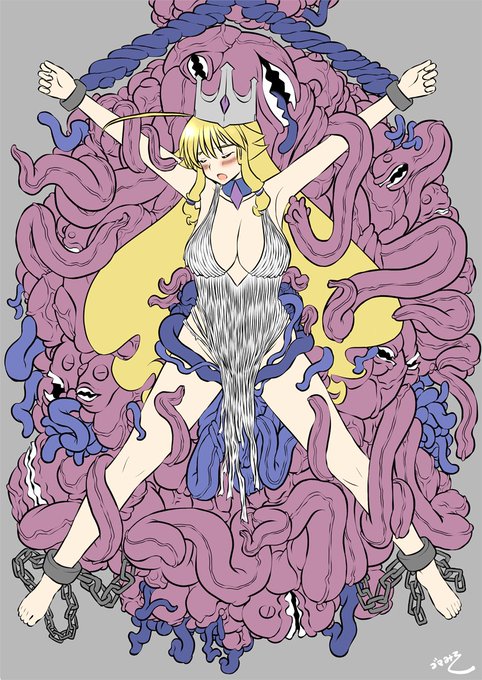 2026年姫初め・・・ 触手オブジェに拘束されてしまったアンドゥルメダ・・・