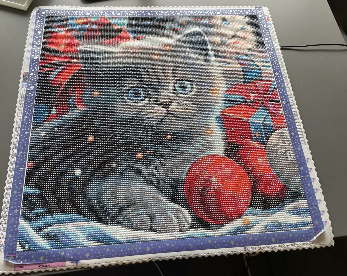 Rowiey_Official's tweet photo. Closing out my 2025 throwbacks with a festive feline! 🎄🐾
The Cat Who Stole Christmas by Laura @cocomarshmallow_art from The One With The Diamond Art 💎
40x40cm Round + ABs ✨
#diamondpainting #theonewiththediamondart https://t.co/wL5W4nAe0K