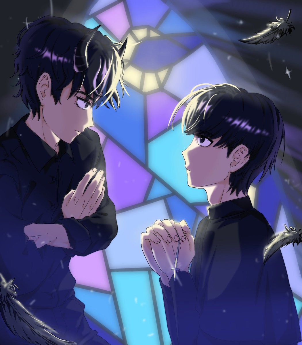 스테인드글라스 앞 종톨