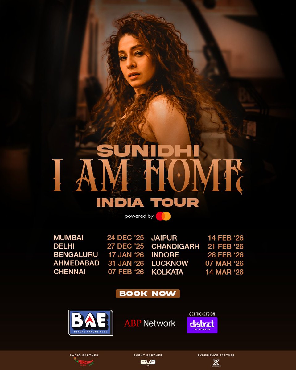ABPNews's tweet image. दिल्ली और मुंबई में 38 हज़ार से ज़्यादा फैंस के बीच धमाल मचाने के बाद बेंगलुरु आ रही हैं सुनिधि चौहान, 17 जनवरी को Terraform Arena में करेंगी लाइव परफॉर्म!

Book your tickets now : district.in/events/sunidhi…

#SunidhiChauhan #LiveConcert #Bengaluru #ABPNews