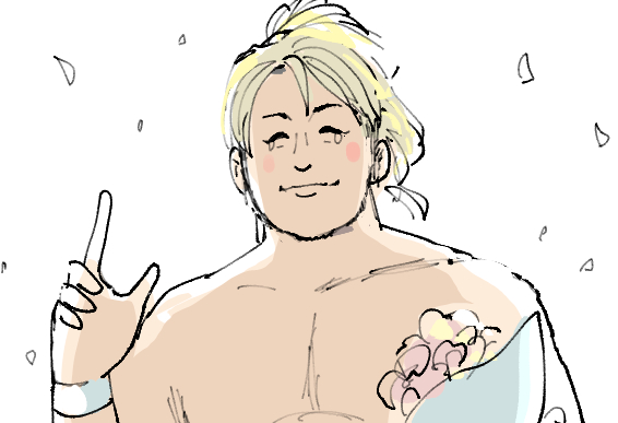 試合もセレモニーも素晴らしかった。お疲れ様でした！
#njpw #njwk20 #イラスト