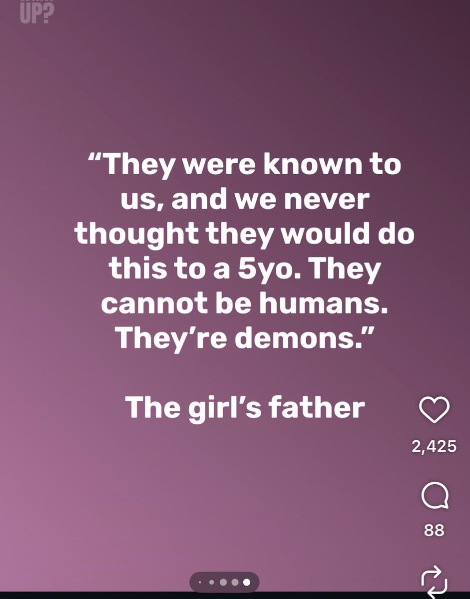 The UP gangrape of a 5 year old where they picked up the child ‘for fun’ 

They knew the family.
They knew the child. 

Yet they picked her up for fun because they thought they can pick up any kid to rape. For fun.