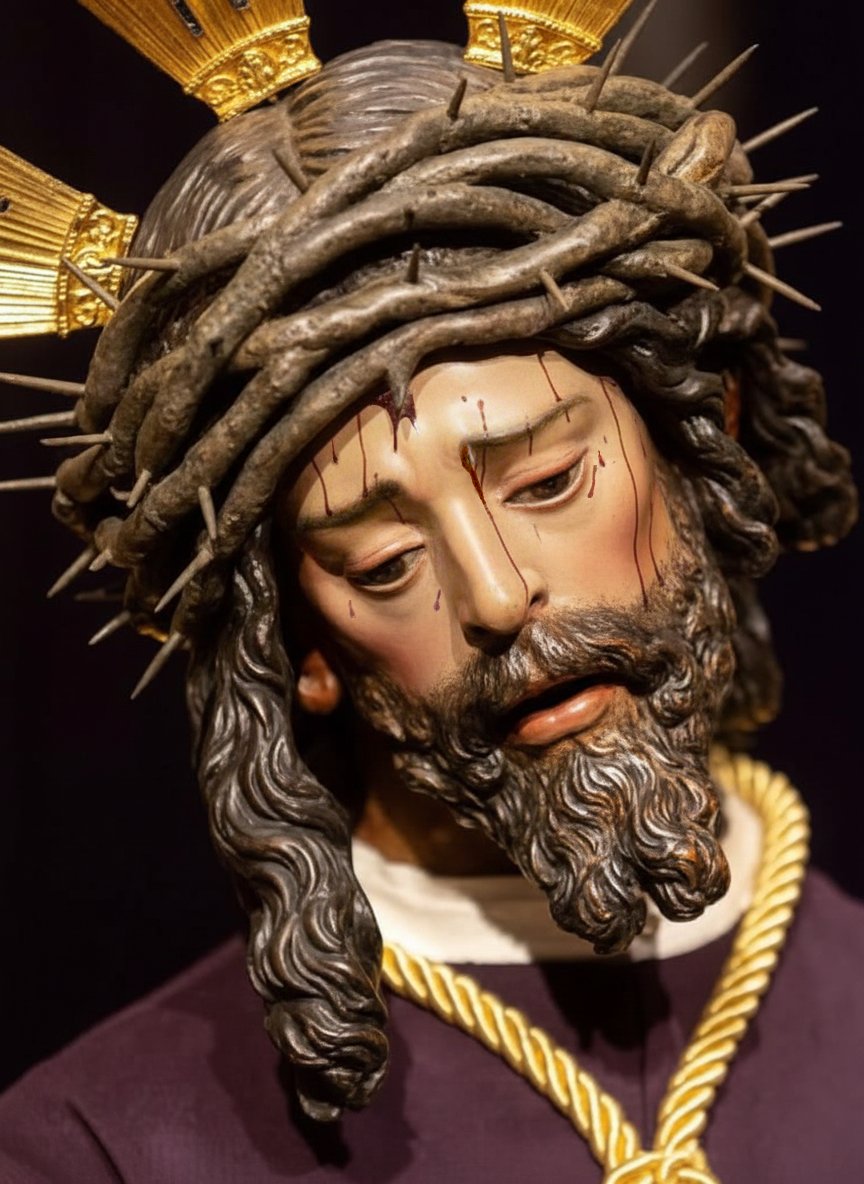 Hoy domingo, día del Señor. Quería dejar una simulación ayudado por IA y Photoshop del Señor del Sevilla de <a href="/HdadGranPoder/">Hermandad Gran Poder</a> .
Usando de referencia el tipo del color y policromía de Juan de Mesa, nacido en Córdoba 1583 y fallecido en Sevilla en 1627.
Feliz Domingo 

#SevillaHoy