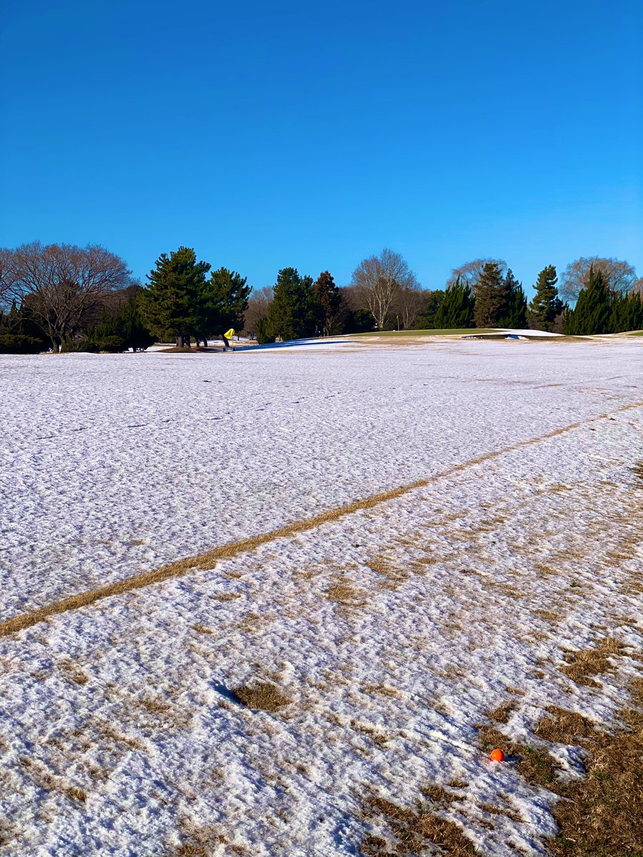 SHIMAYAN99's tweet photo. 年初め最初のゴルフは先日の雪が溶けきらない中でのラウンド⛳️❄️
滅多にないイレギュラーな機会を楽しんでプレイできたかな🌟
しかし疲れすぎて明日の仕事初めは大丈夫だろうか🤣 https://t.co/tao7gNzd6S