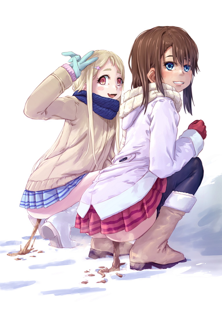 ひな、みりあの少し緩めの雪うんち 