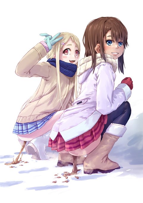 ひな、みりあの少し緩めの雪うんち 