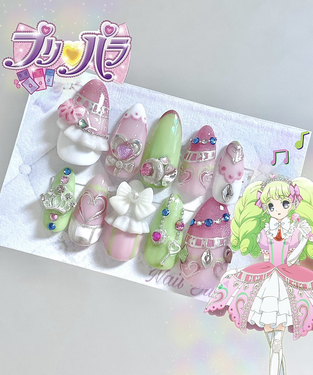 nail_yumeiro's tweet image. ありがとうございます&amp;gt;_&amp;lt;
ファルルあります˚₊· 
#プリパラ #네일팁
ご購入はXやインスタのDMお願いします！