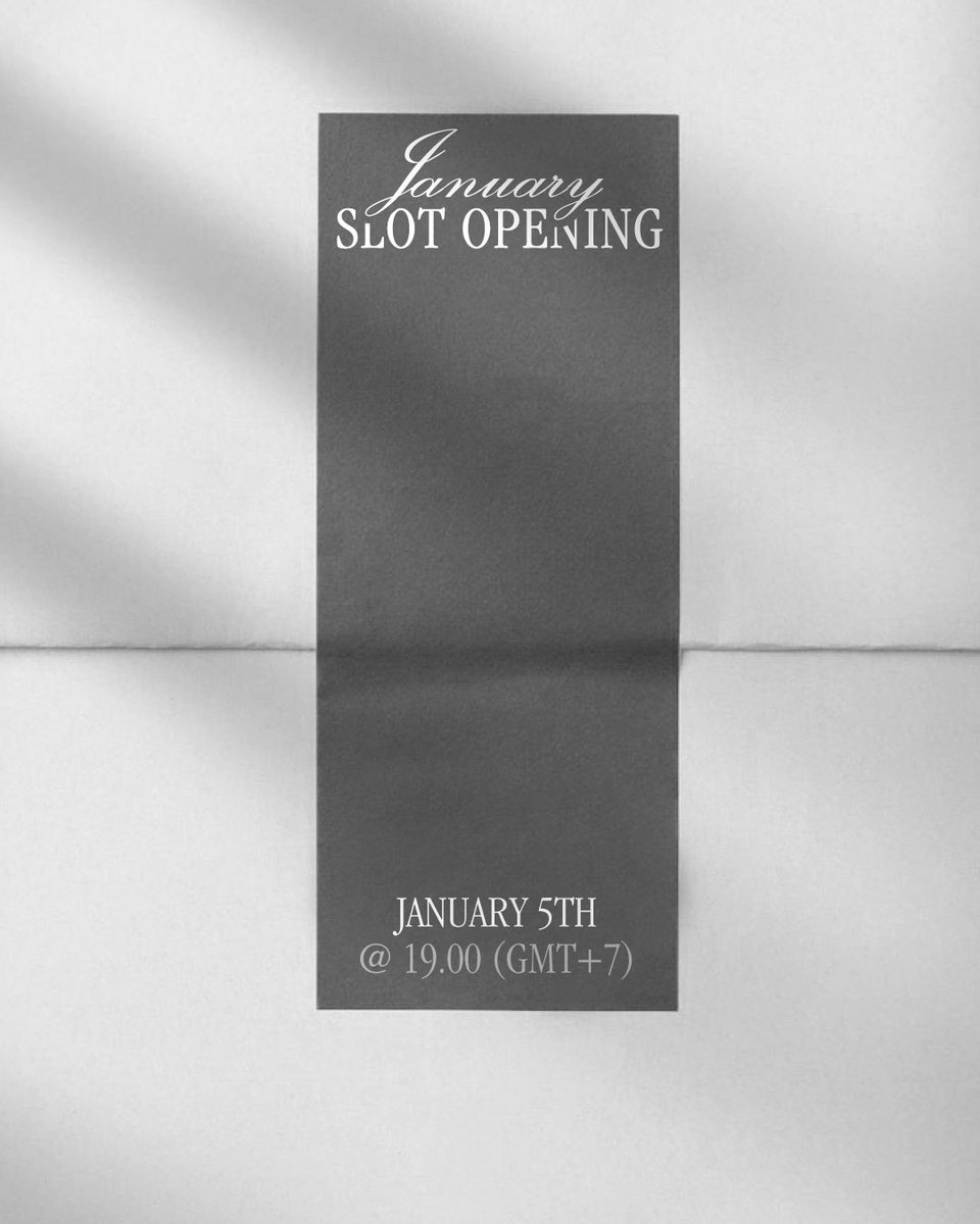 CaptureofMemory's tweet image. ⠀ ⠀ 

 ⌜   CAPTURE OF MEMORY
 ⠀   JANUARY SLOT OPENING   ⌟

🏠 &amp;amp; 🍲 | January 5th @ 19.00 (GMT+7)

With the turning of the year, January opens its pages, like a blank notebook waiting to be filled with love.

⠀