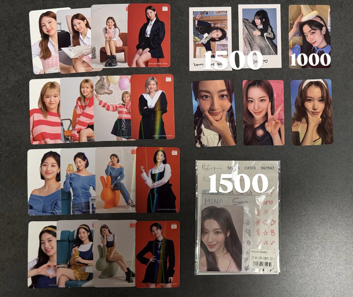 TWICE トレカ 買取 【譲】画像のもの ナヨン、ジョンヨン、モモ、サナ