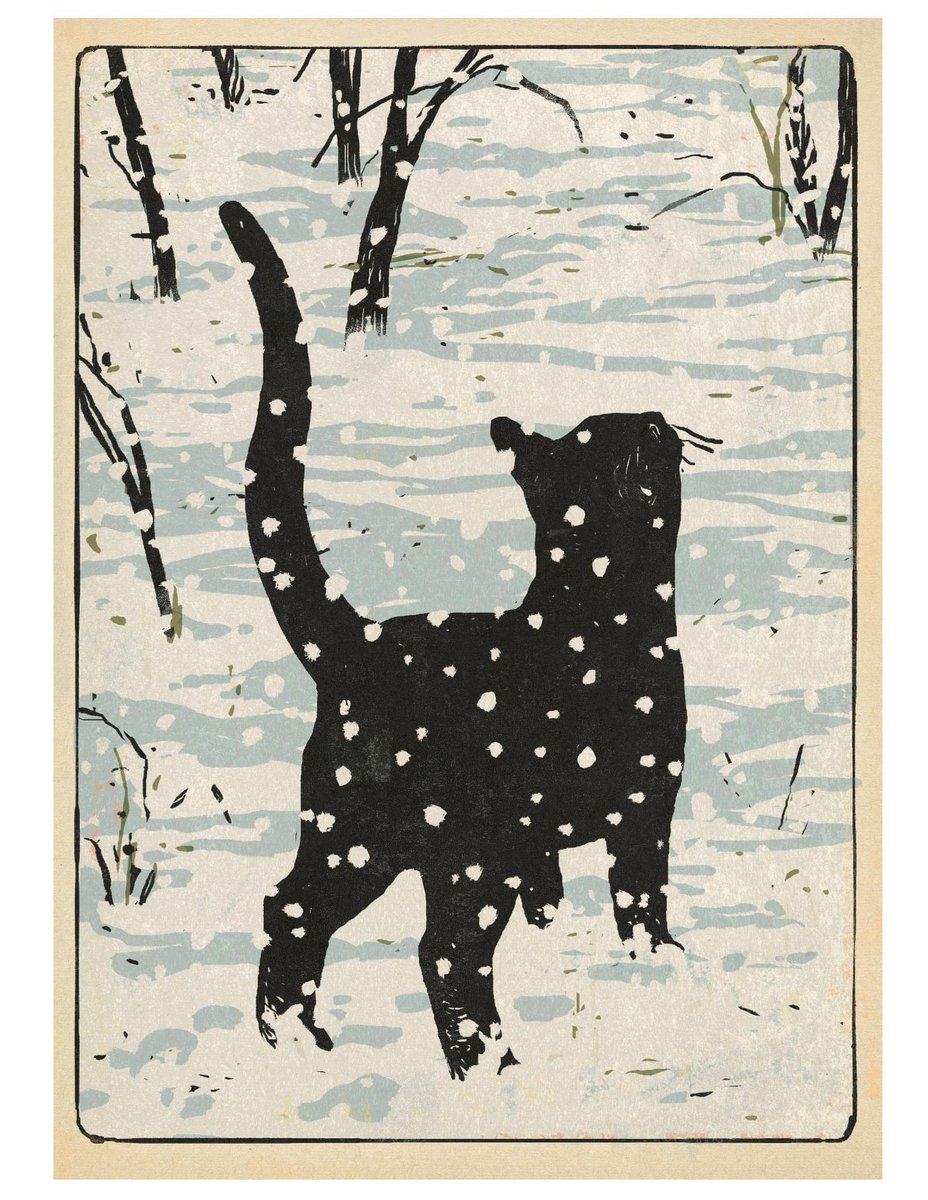 art_wired's tweet photo. Cat in the snow https://t.co/nirfIGlXqG
