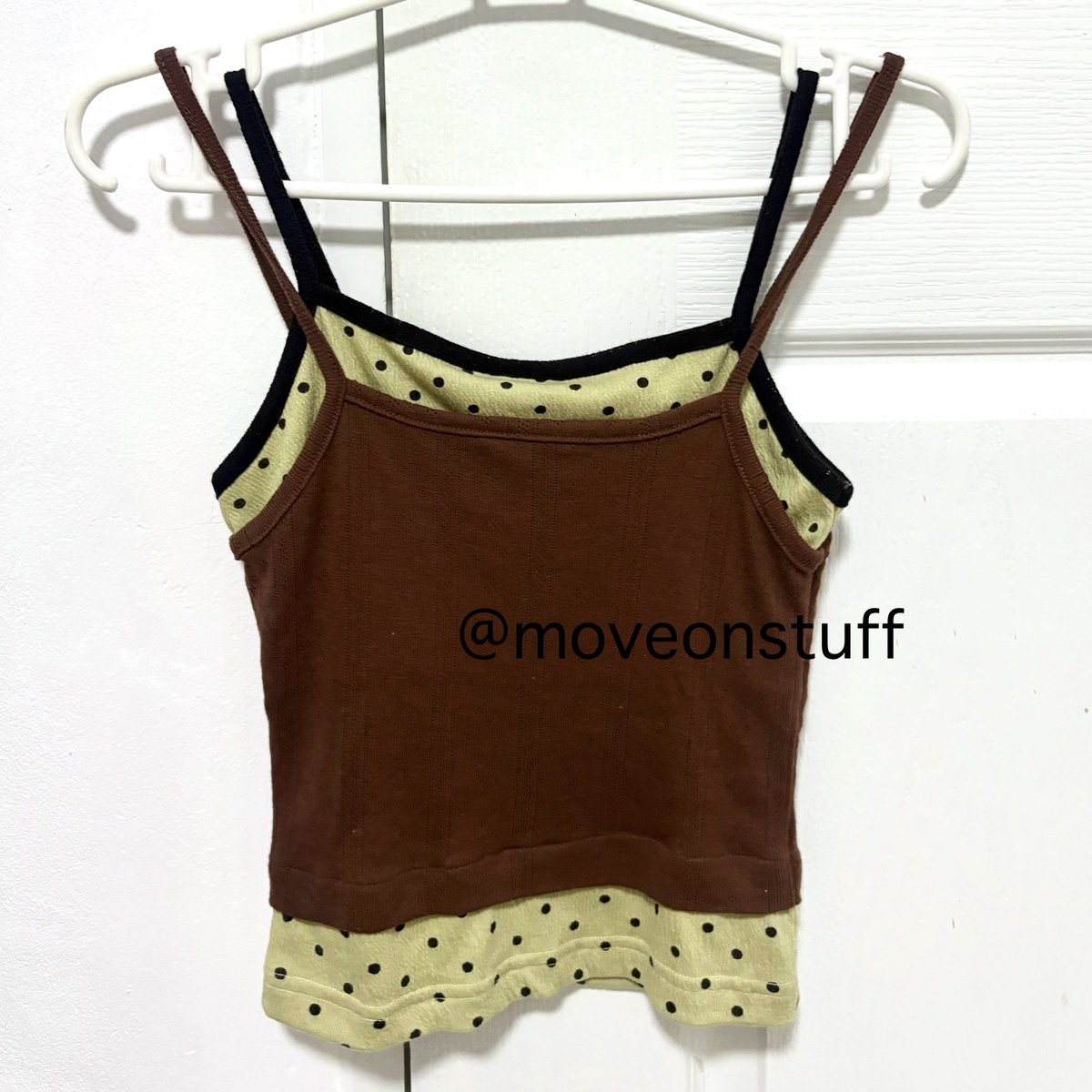 moveonstuff's tweet image. 𐙚 Kome’♡ เสื้อสายเดี่ยว 2 เลเยอร์ 
 390 baht (สีน้ำตาล/เขียว)

🤎price /265.- 
ใหม่มาก ไม่มีตำหนิ  ราคาคุ้ม✨

Size : S - chest 23-37” length 17.5” armhole 16-19”

#ส่งต่อkome #ส่งต่อkomegirls #komegirls #ส่งต่อเสื้อผ้ามือสอง #komeส่งต่อ