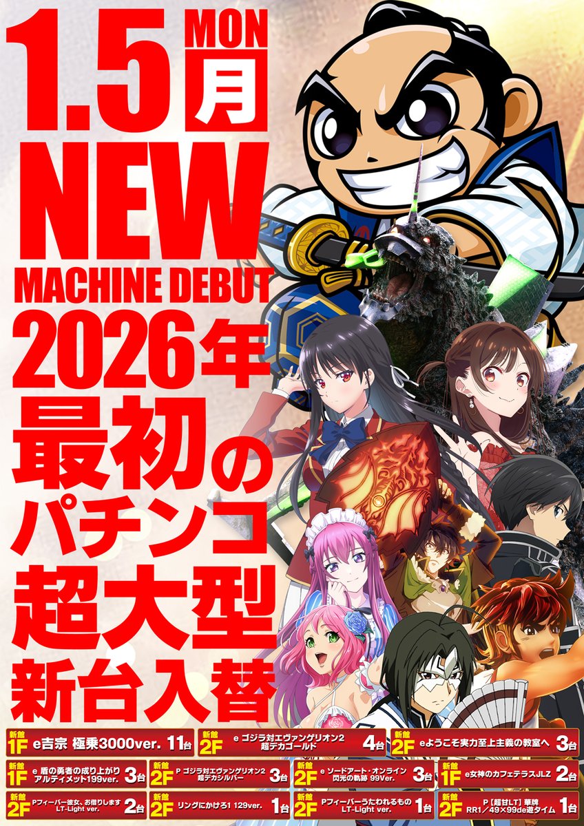 1月5日 こんかぶぱ #2026年最初の大型新台入替カブ 遂にこの日がきた