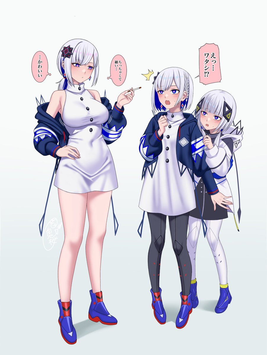 うちの裏命と公式裏命ちゃん並べた💕 #裏命美術部