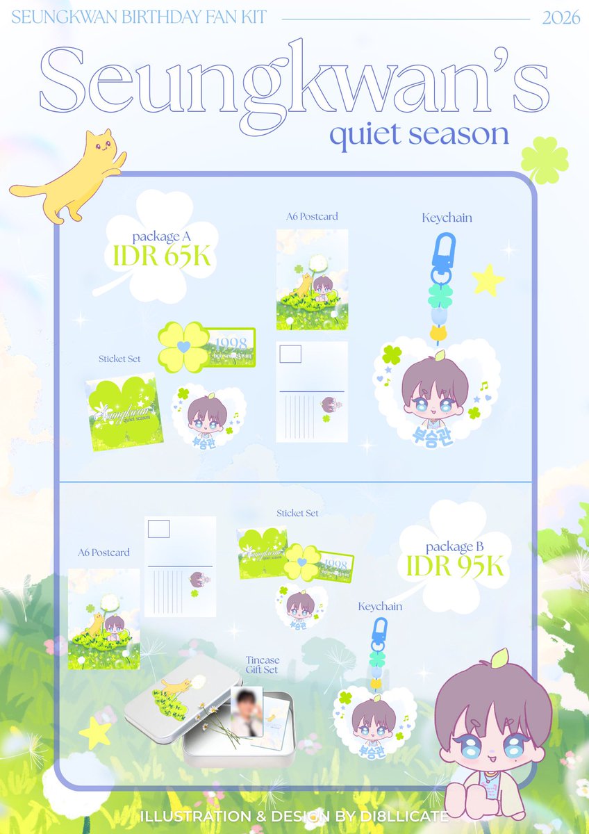 di8llicate's tweet photo. [RT &amp; likes are appreciated ♡]

🎐 2026 Seungkwan Birthday Fankit by @di8llicate 

𝗦𝗲𝘂𝗻𝗴𝗸𝘄𝗮𝗻'𝘀 𝗾𝘂𝗶𝗲𝘁 𝘀𝗲𝗮𝘀𝗼𝗻 🐈🍀
🎐 PO Date :  4 January 2026 – 14 January 2026
🎐this PO is also for my Pland after sales

more info on reply https://t.co/S4sbXZyRRk