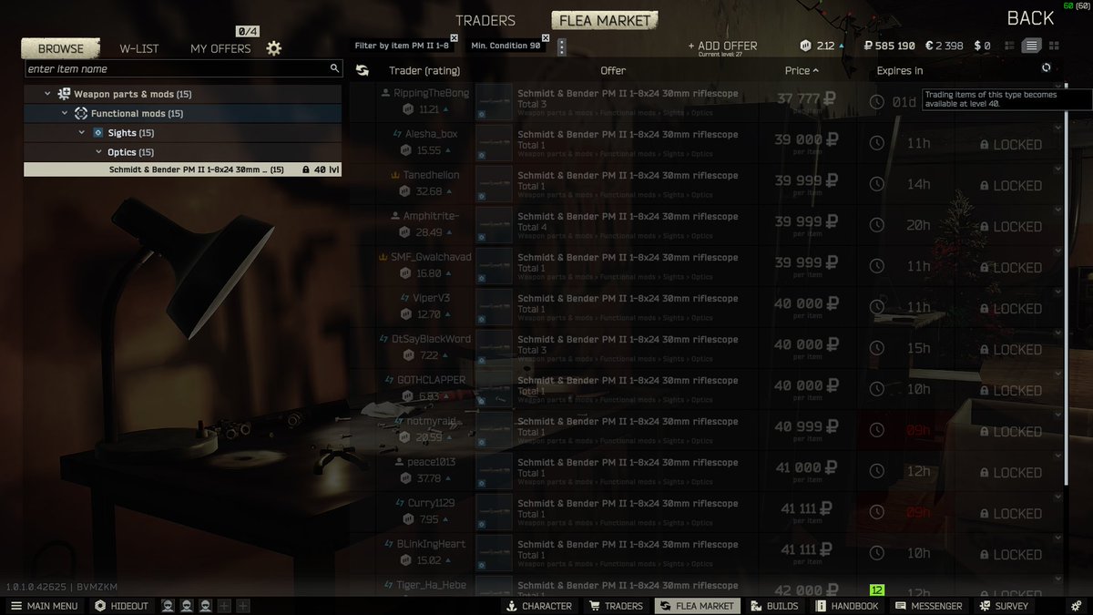 You give us test drive at level 15 and then level lock the scope to 40? how are we suppose to finish it ? <a href="/nikgeneburn/">Nikita Buyanov</a> i  keep have to beg my friend to bring me an sr 25 as i cant make it can you fix this ! <a href="/tarkov/">Escape from Tarkov</a>