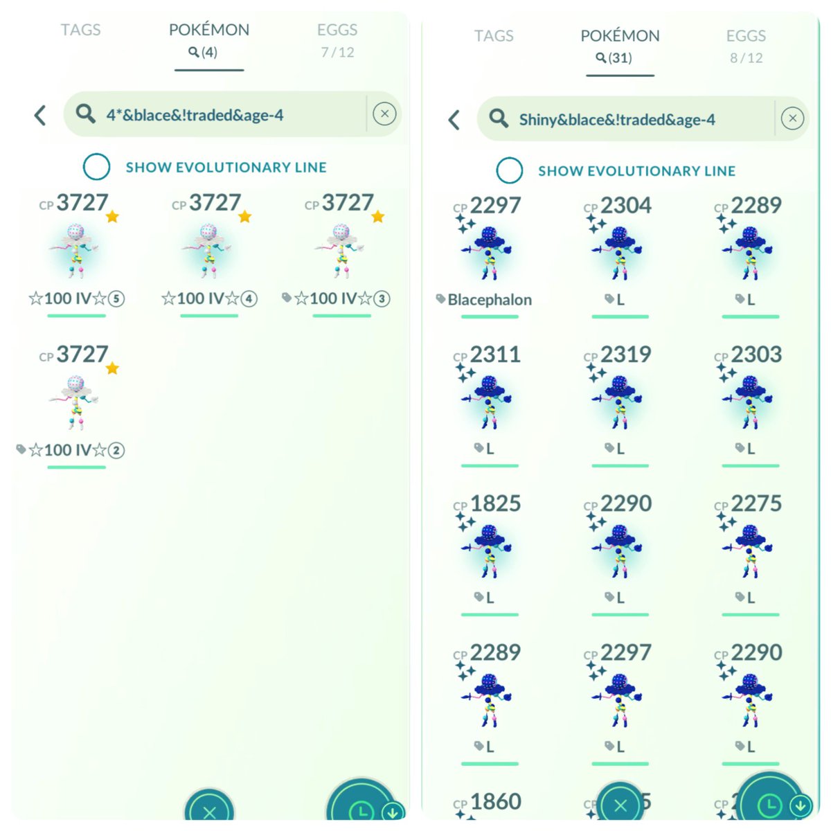 BLACEPHALON RAID GRIND‼️

🏆 730 Raids 
💯 4 Hundos 
✨ 31 Shinies 

Thank you everyone for joining 🙏
#PokemonGO #ポケモンGO #ズガドーン