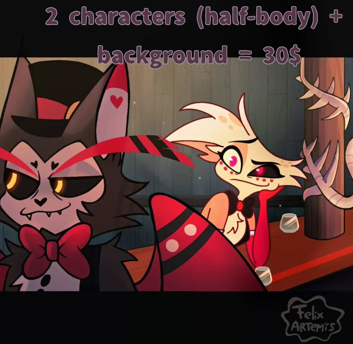 felix_artemis's tweet photo. OPEN COMMISSIONS! 🦖
Prices in the images. 🌟
Payment via PayPal. 🗣️☝️
-I accept NSFW-🥴🤙
#opencommissions #HelluvaBoss #HelluvaBossFanart https://t.co/FSxCSbDegE