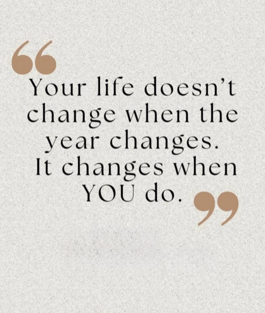 Saw this and it resonated with me so much. Your success is your own responsibility. You, and only you, are in charge of the process. So if you want things to change, you need to change. Let’s do better this year.