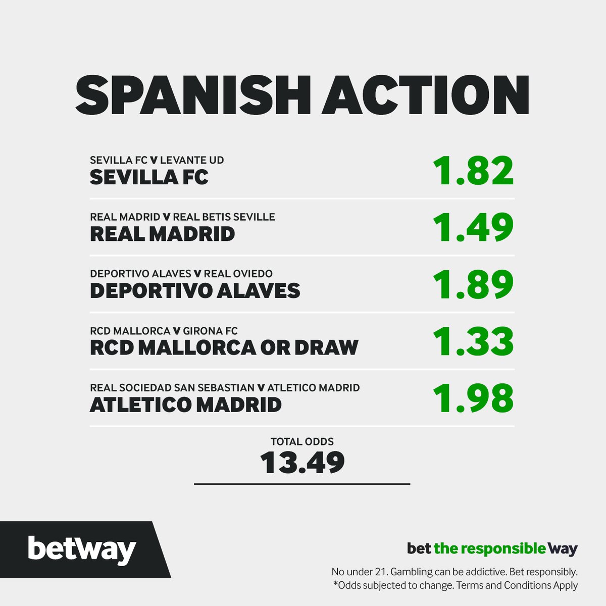 Spanish football continues to deliver drama — which teams have your attention gompieno?

#betway
