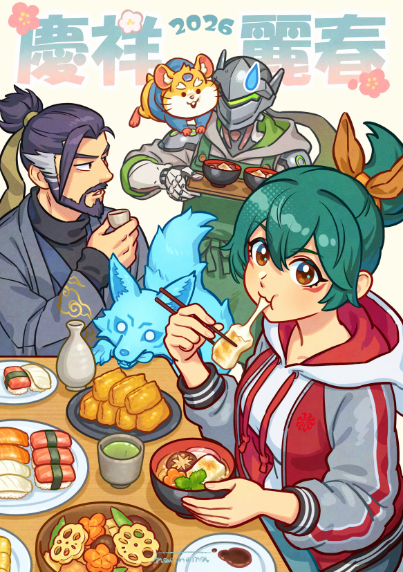 あけおめ日本組🎍+🐹
今年もよろしくお願いします！
#Overwatch2Fanart