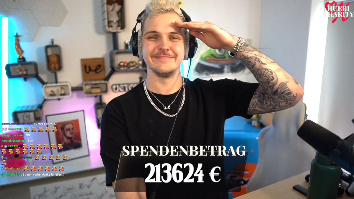 WIR HABEN 213.624€ in 24 Stunden für den guten Zweck gesammelt! #HuebiCharityX

Das werde ich NIE vergessen. NIE!