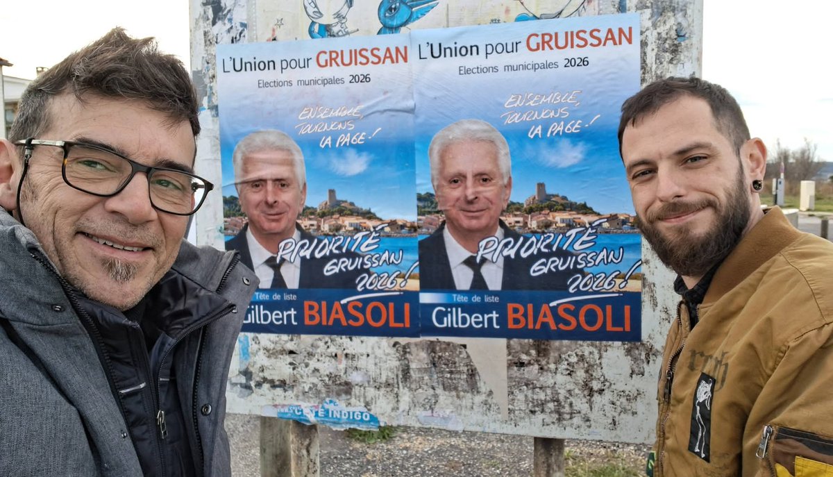 🚀Premier collage de l'année 2026.
Tous avec la liste "Priorité Gruissan 2026"
L'union pour Gruissan 🇨🇵
<a href="/GilbertBiasoli/">Gilbert Biasoli</a>
#electionsmunicipales2026