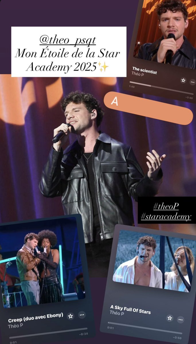 kbeaumar45110's tweet photo. Théo P : A star is born ✨ Ce chanteur ira loin. Top 3 de ses meilleurs chansons #StarAcademy2025 #TheoP #staracademyprime #StarAcadamyLeLive #staracademy
#musique https://t.co/YRBHSfQbfo