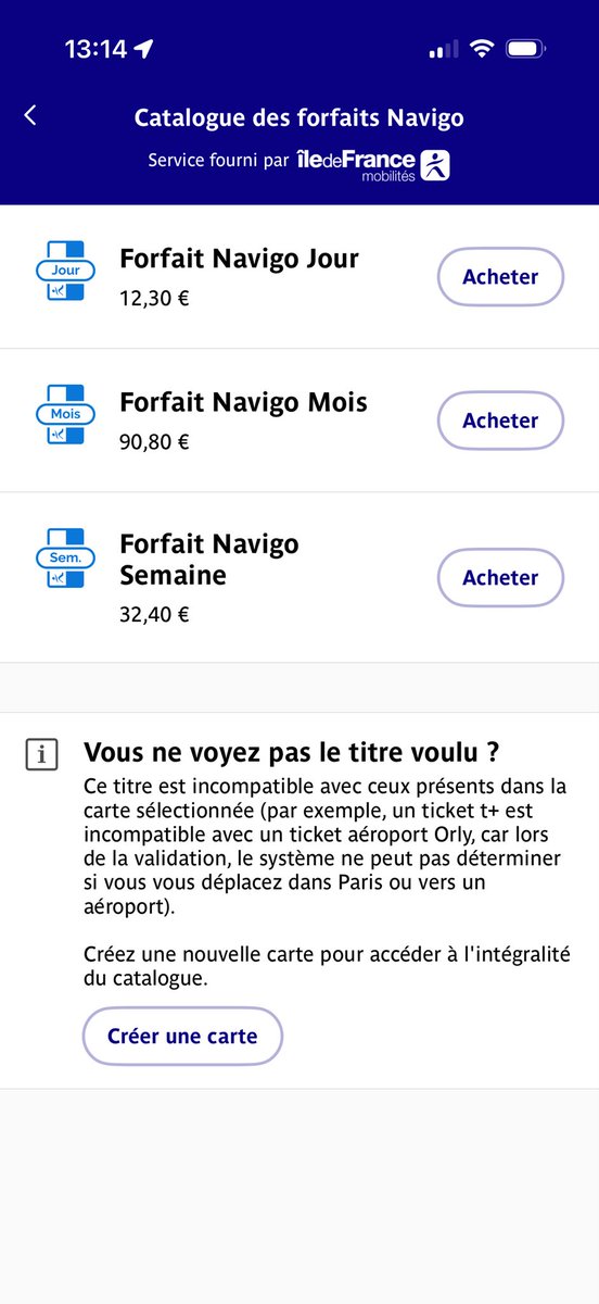DaG_SoFt's tweet photo. @1miwzk @nellymacbeal Le pass navigo journée est à 12,30€ MAIS n’inclus pas les aéroports

Et je le mets à la place d’un touriste, qui voit « forfaits Paris visite, pour profiter pleinement de la capitale ». S’il n’y connaît rien (de surcroît s’il est étranger) il va prendre ça en se disant https://t.co/EZXr7Xjdy7