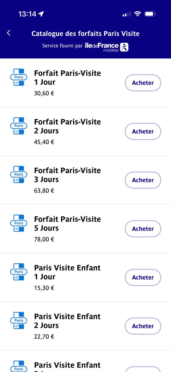 DaG_SoFt's tweet photo. @1miwzk @nellymacbeal Le pass navigo journée est à 12,30€ MAIS n’inclus pas les aéroports

Et je le mets à la place d’un touriste, qui voit « forfaits Paris visite, pour profiter pleinement de la capitale ». S’il n’y connaît rien (de surcroît s’il est étranger) il va prendre ça en se disant https://t.co/EZXr7Xjdy7