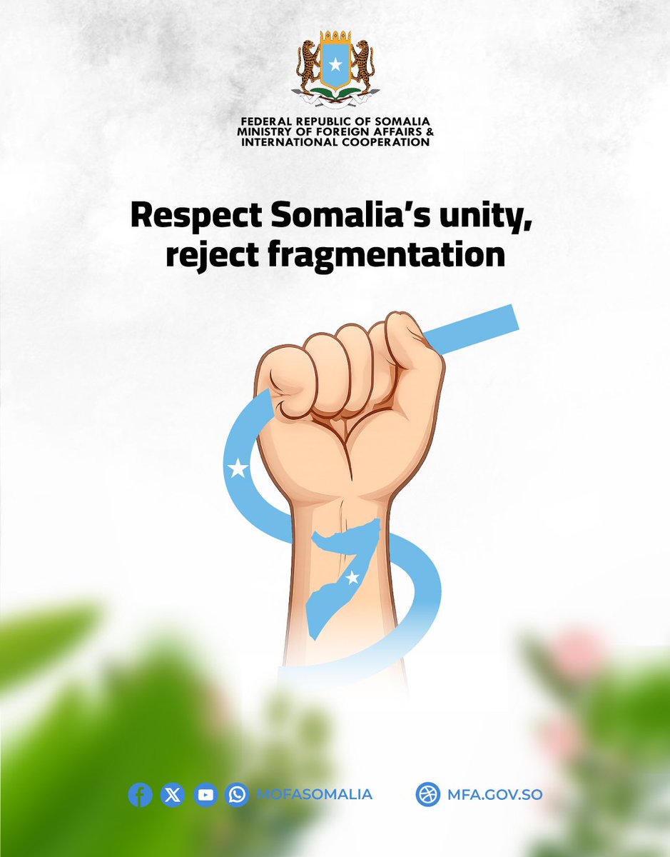 The sovereignty and territorial integrity of our nation are non-negotiable under any circumstances. #OneSomalia