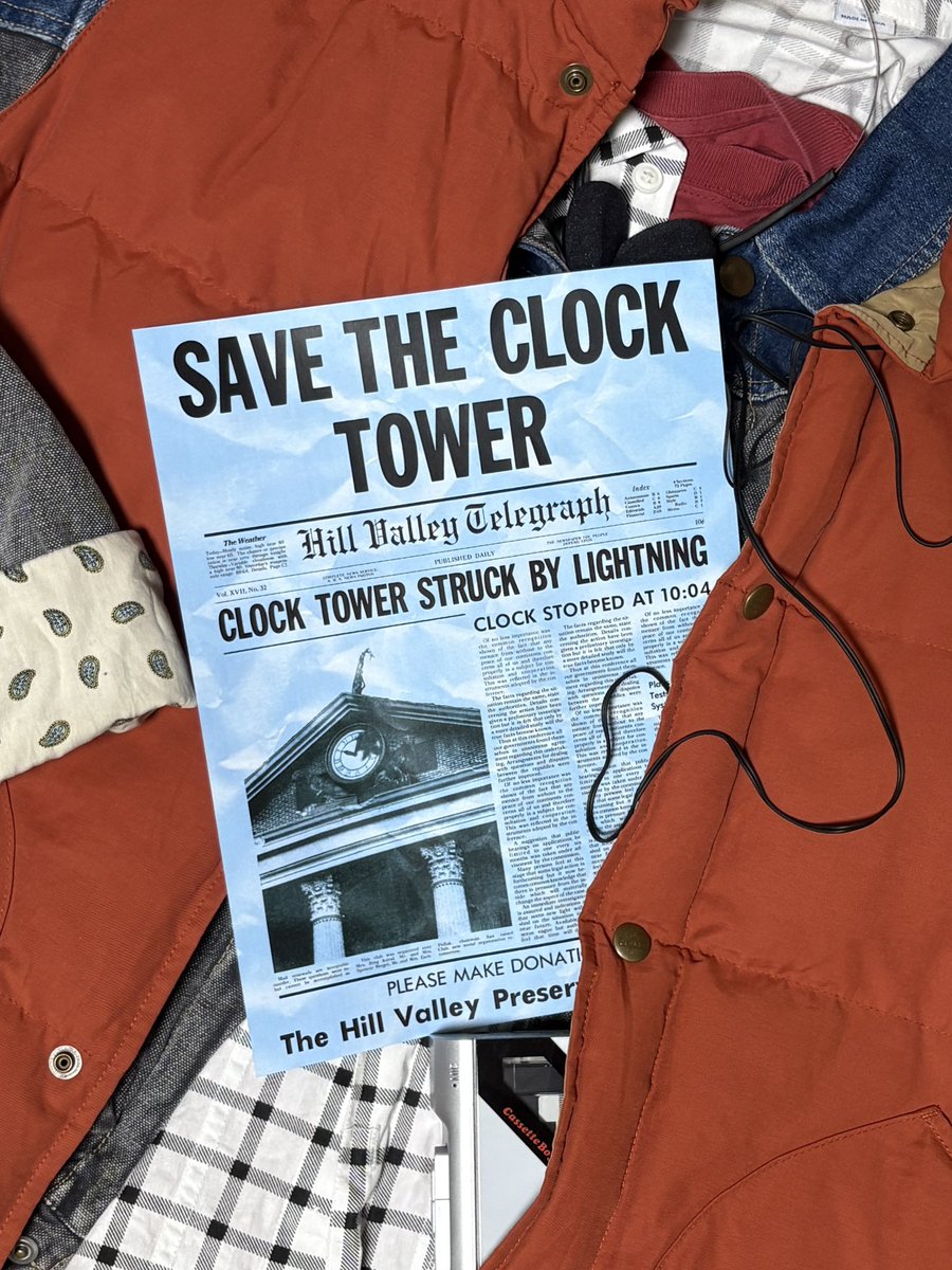 BTTF 公開延長を記念して… 自作の『時計台のチラシ』を 1/21(水)まで