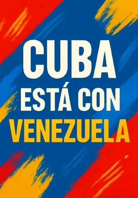 Cuba está con a los hermanos Venezolanos
@maduro 
#VenezuelaLibre 

<a href="/MEP_CUBA/">Ministerio de Economía y Planificación de Cuba</a> 
<a href="/AbniaMaria/">Abnia_MEP 🇨🇺</a>