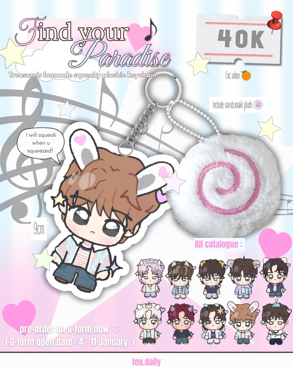 teu_daily's tweet image. Rt &amp;amp; ❤️ appreciated 
PO ☆ find your 𝓹𝓪𝓻𝓪𝓭𝓲𝓼𝓮🎶 squeaky keychain

By @teu_daily 
☆ Only 40k ! So grab yours !

Delivery 12-22 days after the form is closed 💕 (CO 🍊)

Gform DP batch 1 : forms.gle/TheJUh3JMHwrJd…
📍Surabaya, Idn 

Catalogue on Thread💭 
#treasure #fanmerch