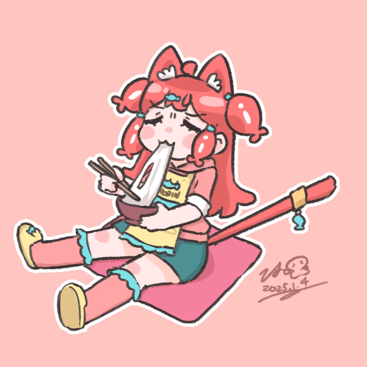 おもち #毎日絵ぇ描き