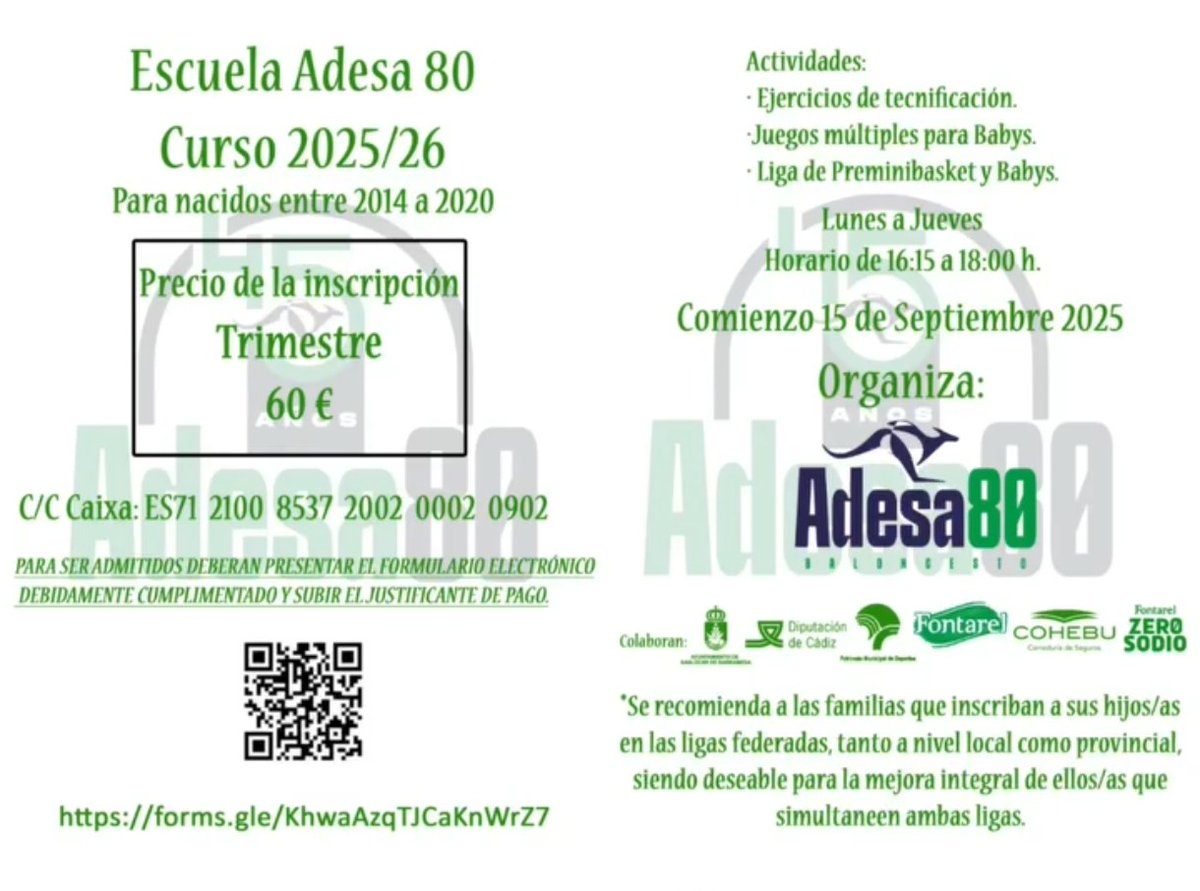adesa80balonces's tweet photo. Información e inscripción
#sentimientoverdiblanco
@COHEBUSeguros
@AguasFontarel https://t.co/uOEpCGDb67