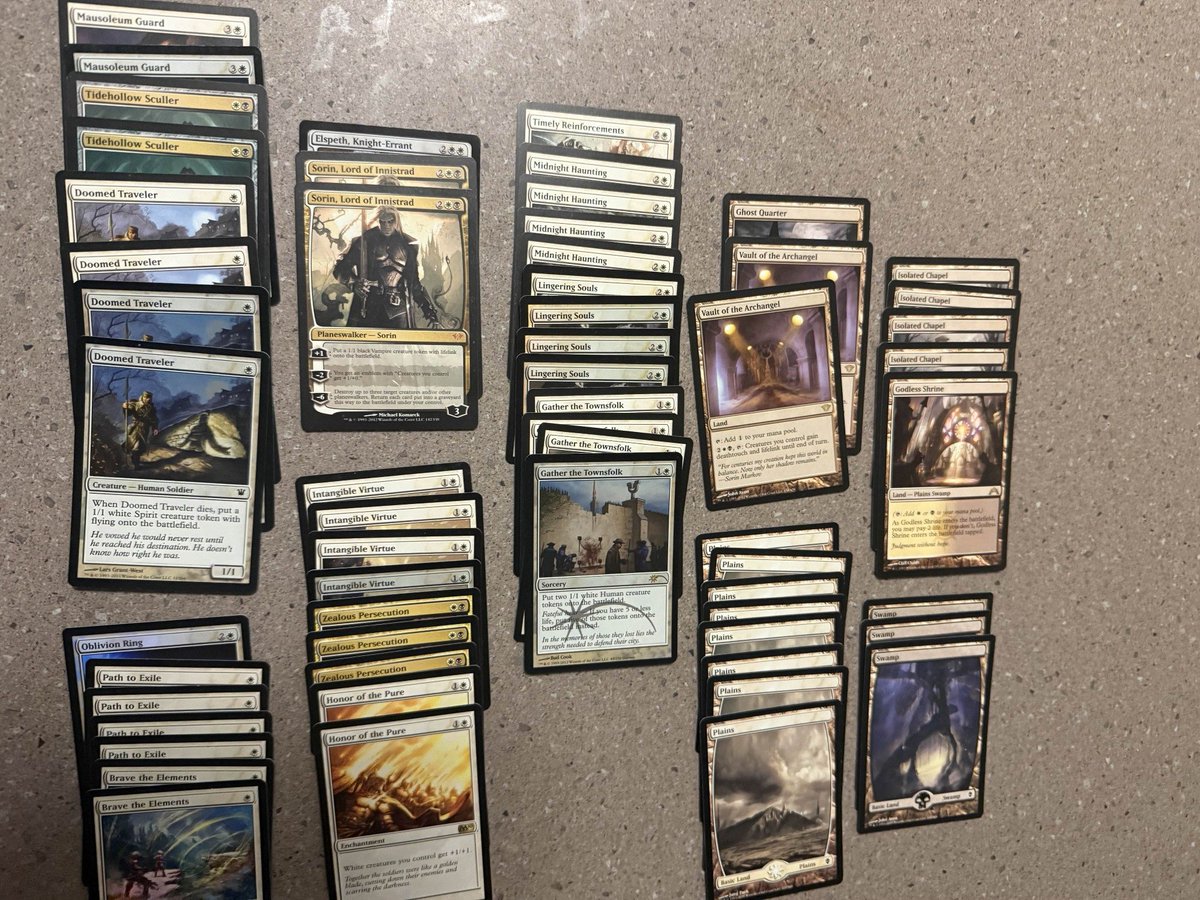 PaviPaws's tweet photo. Having the D&amp;D group and a couple of their friends over for a Magic day at my place. They're all newer players and have only been playing for upwards of two years. I tried making a couple of decks that aren't that stupid and tried to not include any cards before Shards of Alara. https://t.co/fSg3DiYP1y