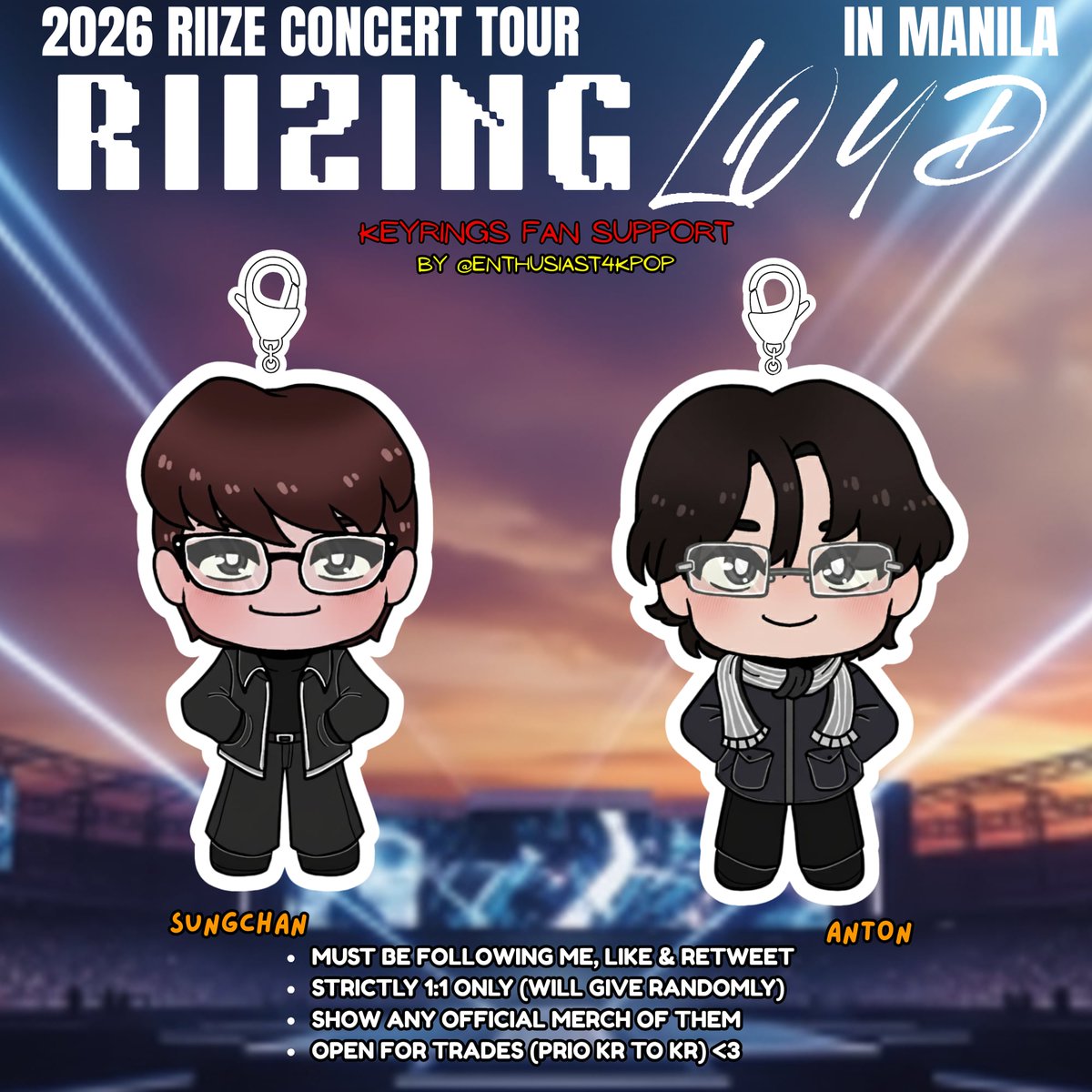 enthusiast4kpop's tweet photo. ChanChanz Keyrings Fan Support for 2026 #RIIZE CONCERT TOUR ‘RIIZING LOUD’ MANILA ´ˎ˗

- mbf, rt &amp; like! 
- open for trades (prio kr to kr)
- strictly 1:1 (random)
- show any official merch of them 

#RIIZEinMANILA #SUNGCHAN #ANTON #RIIZE #라이즈
#RIIZINGLOUD_IN_MANILA https://t.co/z1MnXroKws