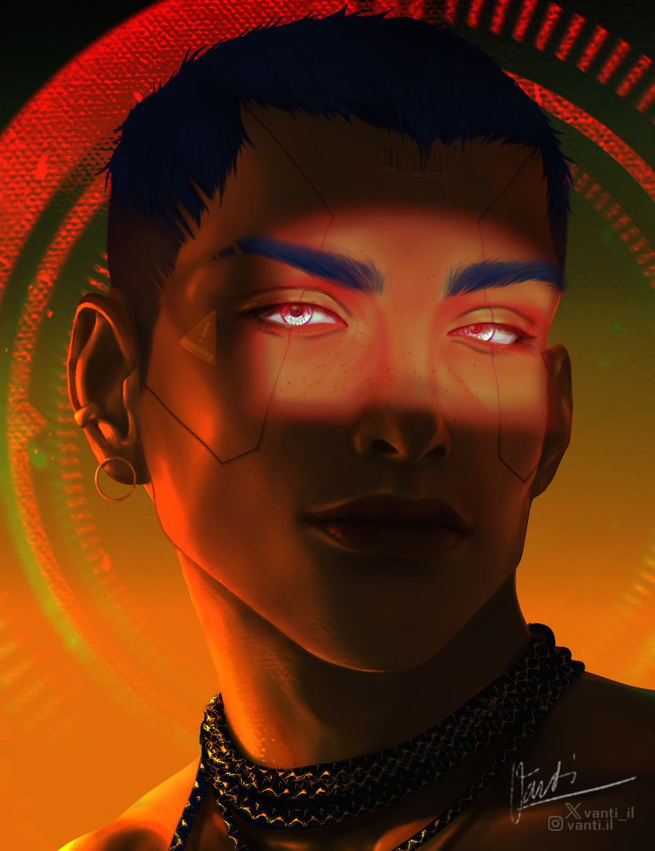 Vanti_il's tweet photo. OC 
#일러스트 #Cyberpunk2077 #digitalart #illustration https://t.co/xOGQr9dE0m