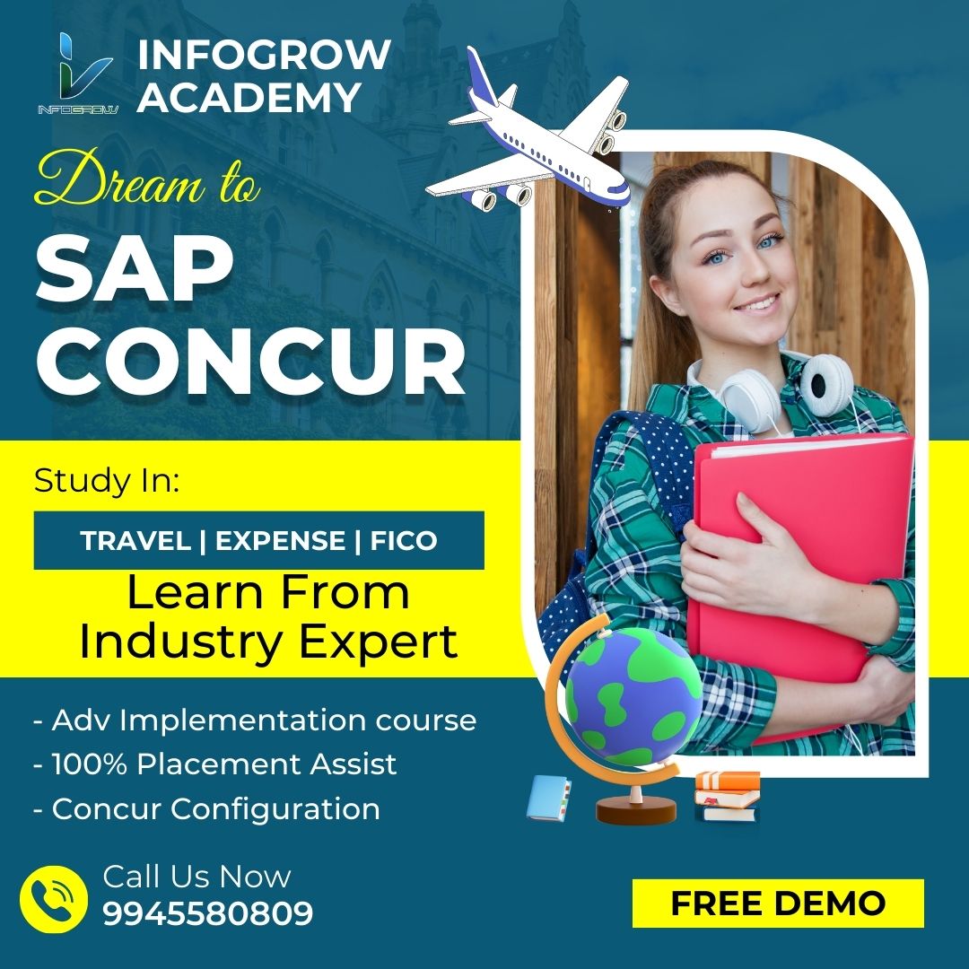 infogrowacademy's tweet photo. Best SAP Concur Solutions Training in Hyderabad. Concur Configuration, Implementation, Travel and Expense, FICO, Audit Report, Credit Cards. Work on hands-on projects with 100% job assistance. Register for Free Demo https://t.co/YdcgDnLC4h 
#concursolutions #concurcourse https://t.co/edbdbLLJWr