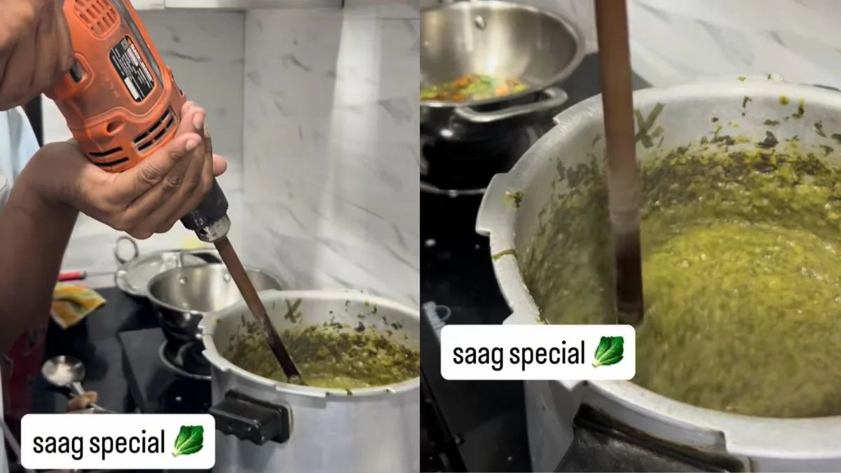 NDTVFood's tweet image. Watch: Man Uses Drill Machine To Make Sarson Ka Saag, Sparks Curiosity On The Internet
food.ndtv.com/news/man-uses-…
#drill #machine #saag