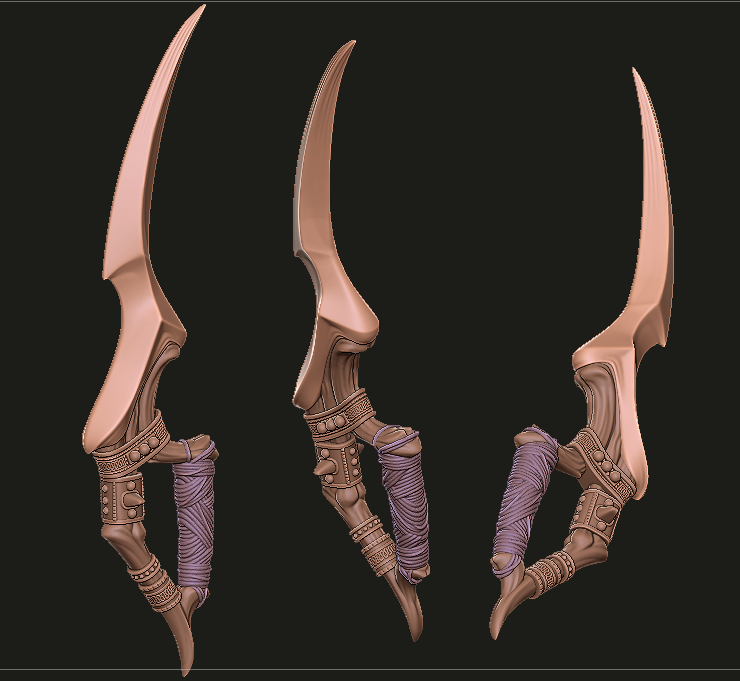 Sculpted an interpretation of the Dune Fremen Crysknife 

Carved from the tooth of Shai-Hulud, each Crysknife is unique

The tooth's unique root structure determines the shape of its handle - a handle suitable for its users grip is gifted, often embellished with silver ornaments