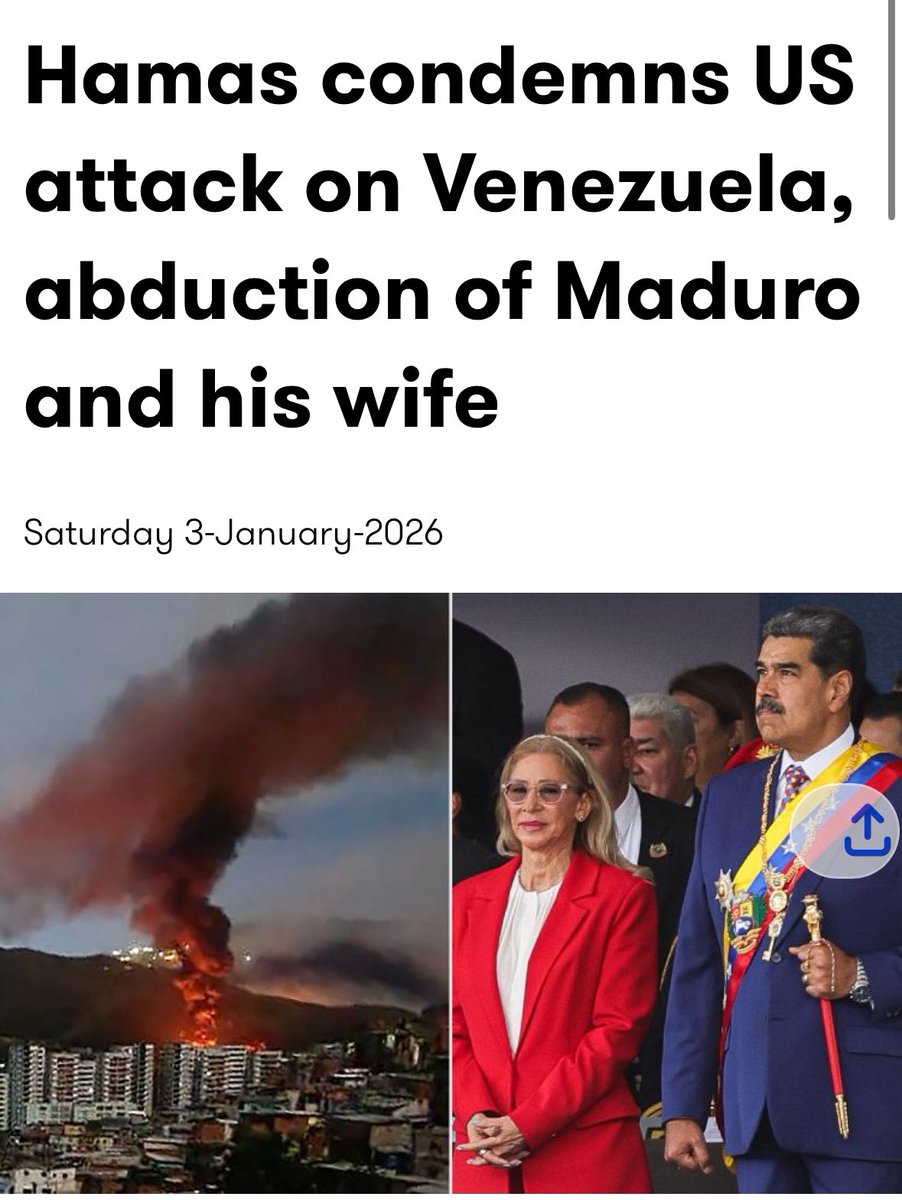 OranjeNassauJr's tweet image. Guess WHO has condemned the Maduros "kidnapping"?!? 
It's barely incredible what they say to the WEST leftists to put reality upside down. 
Narrative MUST be aligned! #HamasNazis #HamasISIS