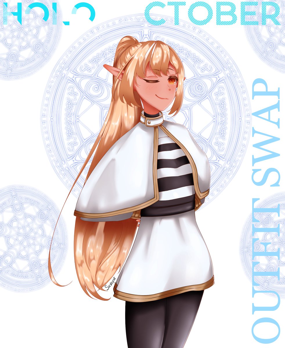 sznopik's tweet photo. Day 26: Outfit Swap
#holoctober #γγγ¬γ https://t.co/F5JbhcBBmb