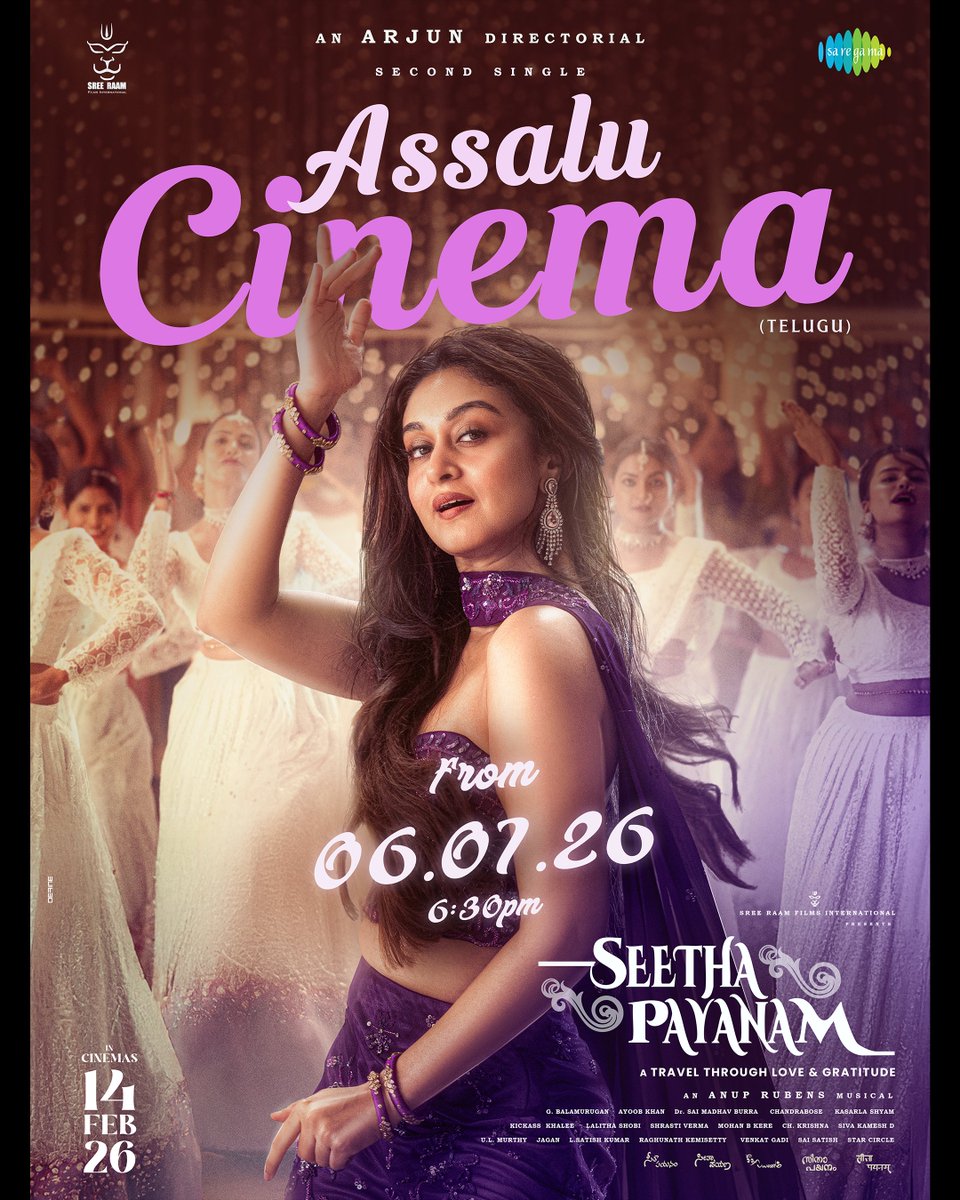 When love travels, music leads the way ❤️🎶
#AssaluCinema lyrical video releasing on Jan 6, 2026 | 6:30 PM

#SeethaPayanam ❤️

🌍 WORLDWIDE RELEASE | FEB 14, 2026
Telugu | Kannada | Tamil | Malayalam | Hindi

<a href="/akarjunofficial/">Arjun</a> #AishwaryaArjun <a href="/NiranjanSudhi/">𝙉𝙄𝙍𝙍𝘼𝙉𝙅𝘼𝙉</a> <a href="/DhruvaSarja/">Dhruva Sarja</a>