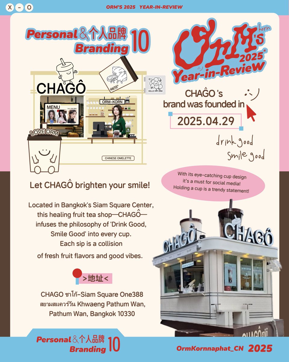 𝐎𝐫𝐦'𝐬 𝐘𝐞𝐚𝐫-𝐄𝐧𝐝 𝐑𝐞𝐟𝐥𝐞𝐜𝐭𝐢𝐨𝐧 

[𝐏𝐚𝐫𝐭 𝟏𝟎] - 𝐏𝐞𝐫𝐬𝐨𝐧𝐚𝐥 𝐁𝐫𝐚𝐧𝐝𝐢𝐧𝐠

In 2025, Orm Kornnaphat expanded her creative vision beyond her main career, building a distinct and multifaceted personal brand universe that connects directly with her