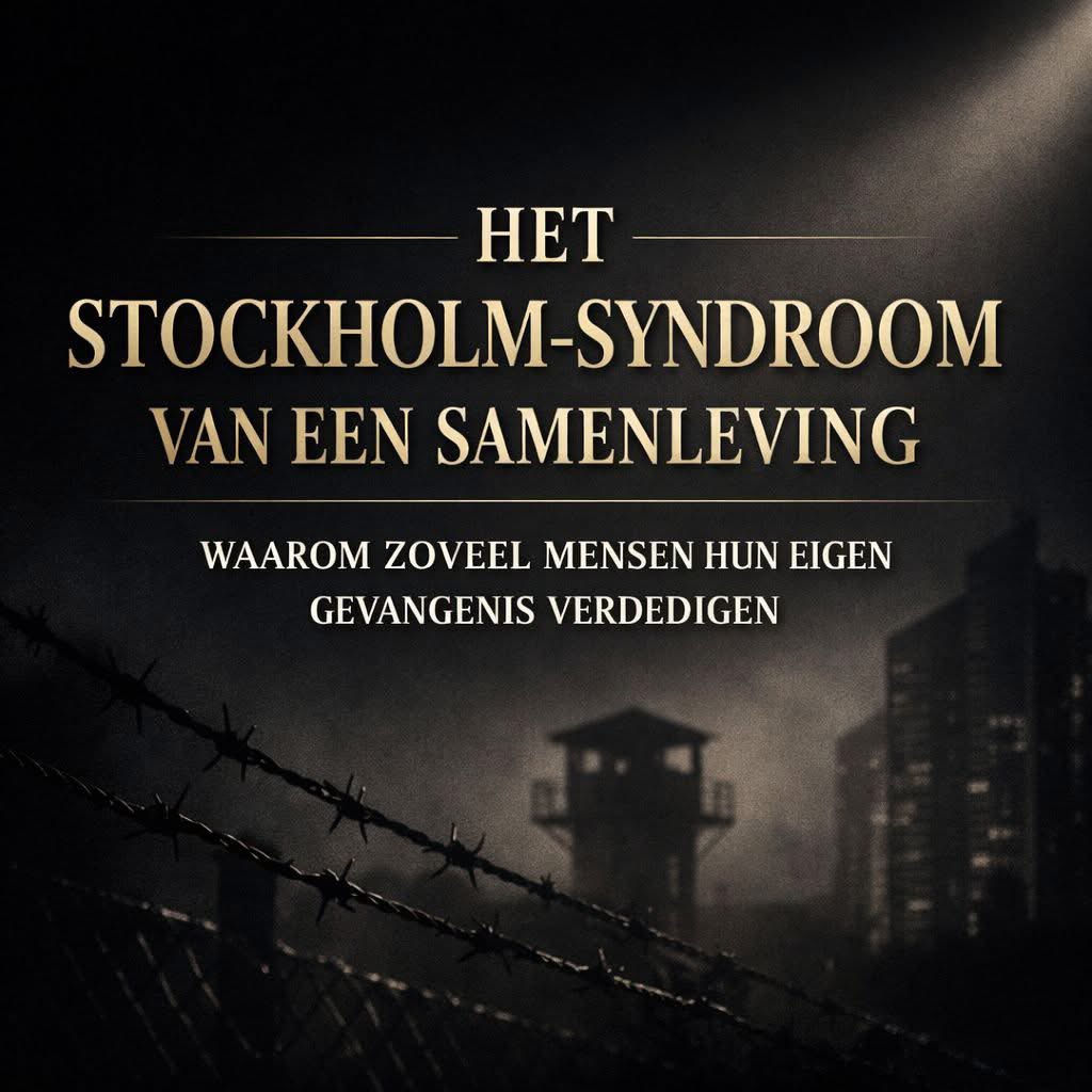 𝗛𝗘𝗧 𝗦𝗧𝗢𝗖𝗞𝗛𝗢𝗟𝗠-𝗦𝗬𝗡𝗗𝗥𝗢𝗢𝗠 𝗩𝗔𝗡 𝗘𝗘𝗡 𝗦𝗔𝗠𝗘𝗡𝗟𝗘𝗩𝗜𝗡𝗚

— Johnny Verkuringen 

𝗪𝗔𝗔𝗥𝗢𝗠 𝗭𝗢𝗩𝗘𝗘𝗟 𝗠𝗘𝗡𝗦𝗘𝗡 𝗛𝗨𝗡 𝗘𝗜𝗚𝗘𝗡 𝗚𝗘𝗩𝗔𝗡𝗚𝗘𝗡𝗜𝗦 𝗩𝗘𝗥𝗗𝗘𝗗𝗜𝗚𝗘𝗡

Er is één waarheid die niemand durft uitspreken: een groot deel van de